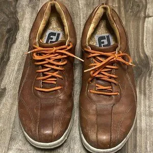 Footjoy Men\'s Golf Versaluxe Shoes Size 10 Spikeless Golfing Shoes Brown Color FJ FootJoy Versaluxe Brown Leather Spikeless Golf Shoes  main image 4